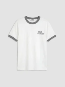 LCW Kids White Crew Neck Printed Boys' T-Shirt - Image 2