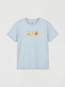 LC WAIKIKI Blue Crew Neck Printed Boys' T-Shirt