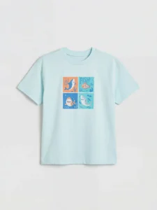 LC WAIKIKI Blue Printed Boys' T-Shirt