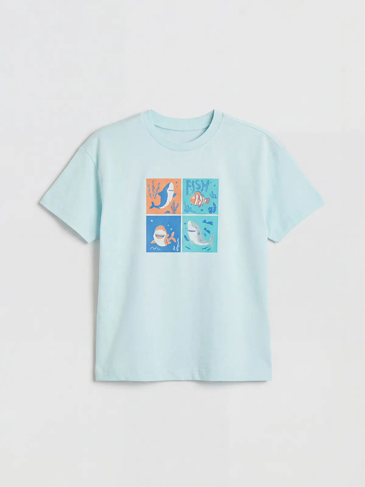 S6FI21Z1-KXU_1 LC WAIKIKI Blue Printed Boys' T-Shirt - Image 1