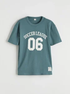 LCW Kids Green Crew Neck Printed Boys' T-Shirt - Image 2