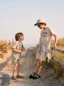 LCW Kids Beige Crew Neck Printed Boys' T-Shirt - Image 4