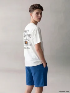 LCW Kids White Crew Neck Printed Boys' T-Shirt