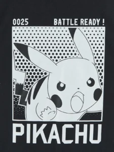 LCW Kids Anthracite Crew Neck Pikachu Printed Boys' T-Shirt - Image 4
