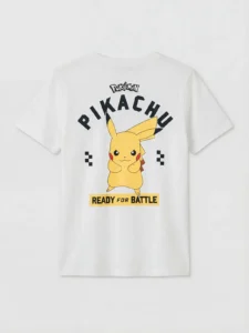 LCW Kids White Pikachu Printed Boys' T-Shirt - Image 5