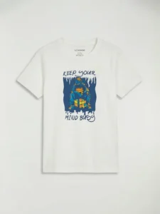 LC WAIKIKI Ecru Printed Boys' T-Shirt