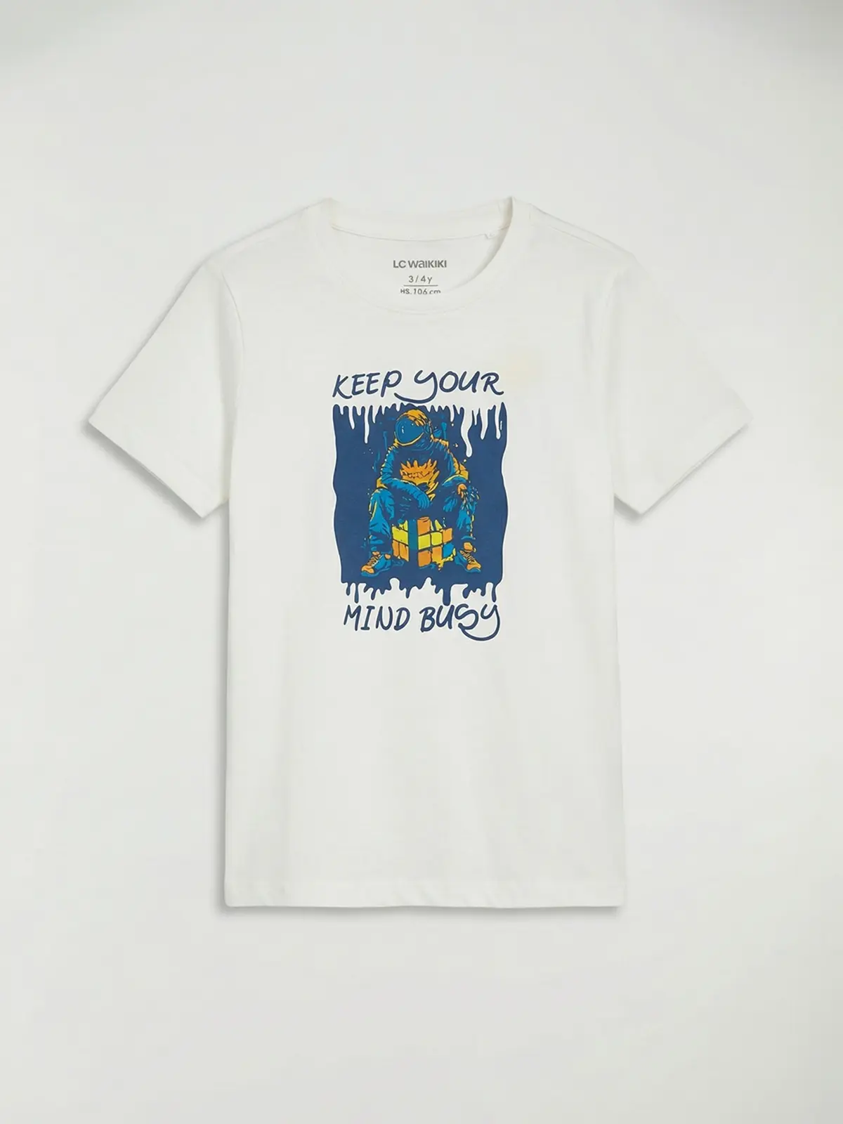 S6HT16Z4-EEW_1 LC WAIKIKI Ecru Printed Boys' T-Shirt - Image 1