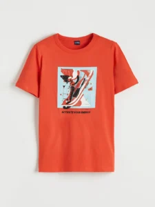 LC WAIKIKI Orange Boys' Printed T-Shirt