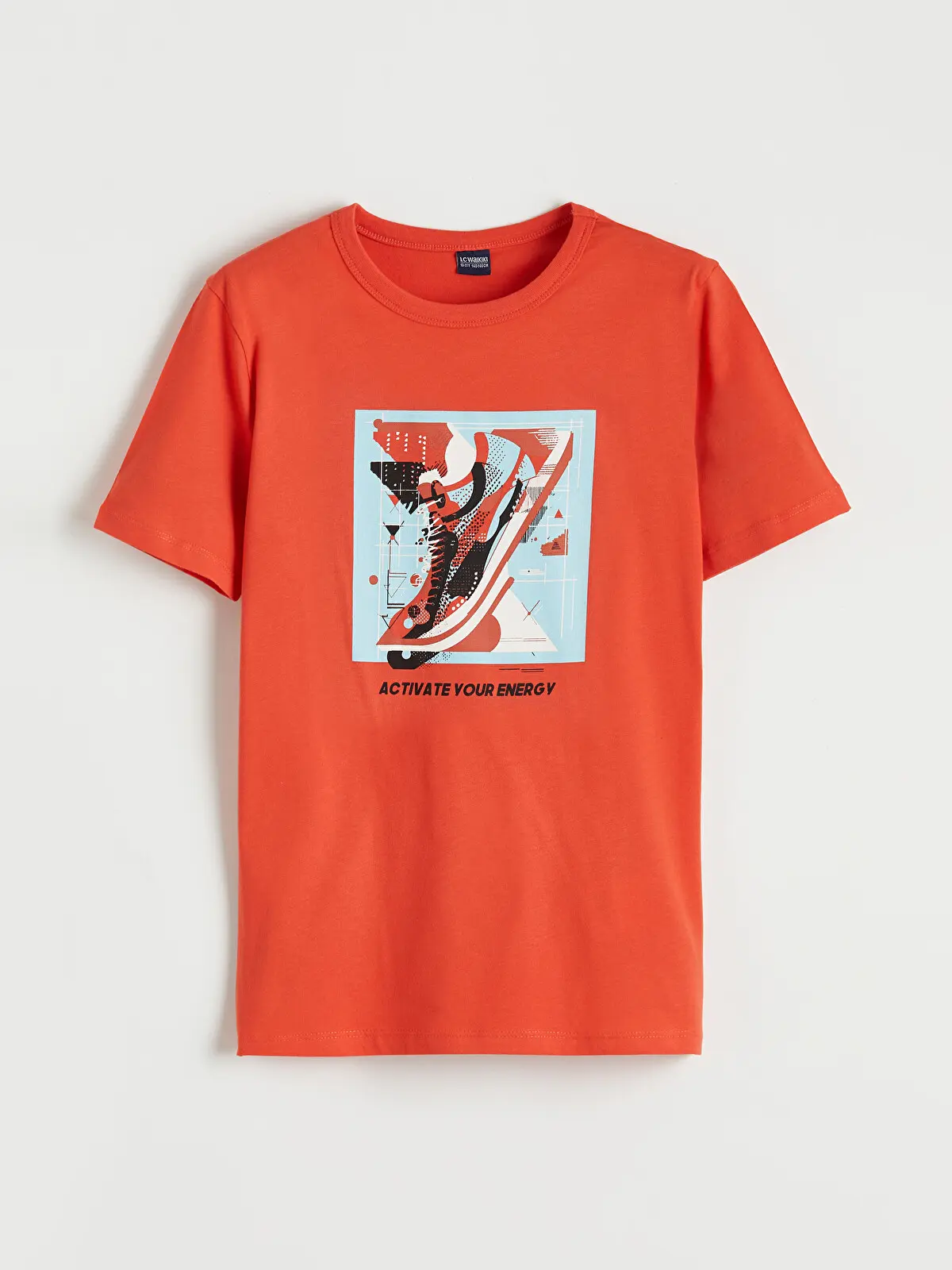 S6HT48Z4-QU6_1 LC WAIKIKI Orange Boys' Printed T-Shirt - Image 1