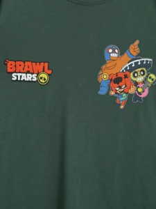 LCW Kids Green Crew Neck Brawl Stars Printed Boys' T-Shirt - Image 5