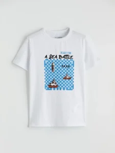 LC WAIKIKI White Crew Neck Printed Boys' T-Shirt