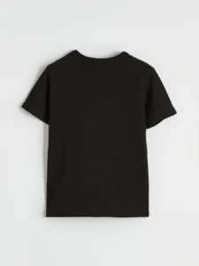 LC WAIKIKI Black Crew Neck Printed Boys' T-Shirt - Image 3