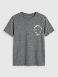 LC WAIKIKI Anthracite Printed Boys' T-Shirt