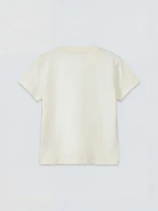LC WAIKIKI Ecru Crew Neck Printed Boys' T-Shirt - Image 2