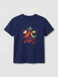 LC WAIKIKI Navy Blue Crew Neck Printed Boys' T-Shirt