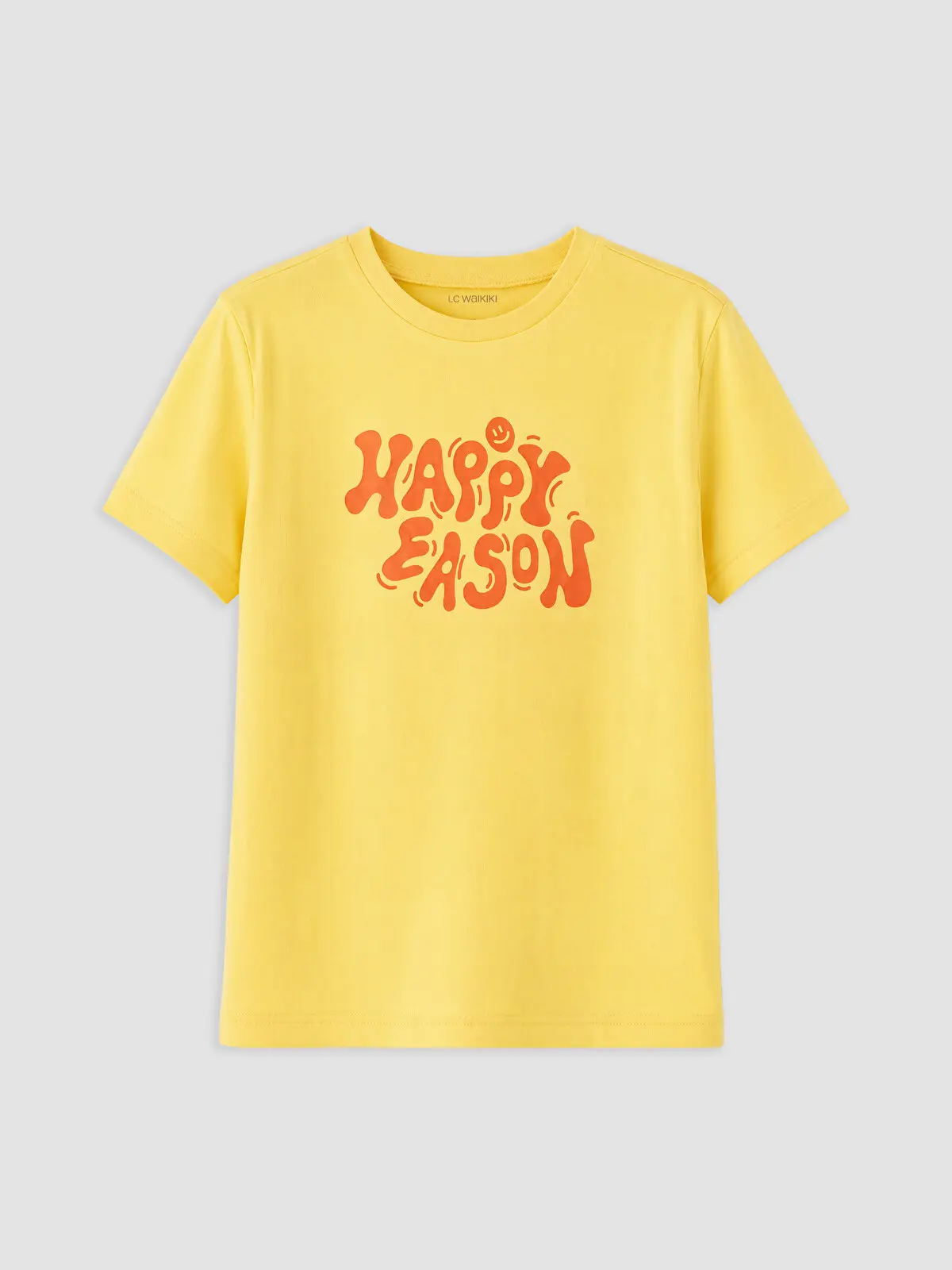 S6JR33Z1-JWD_1 LCW Kids Yellow Short Sleeve Printed Boys' T-Shirt - Image 1