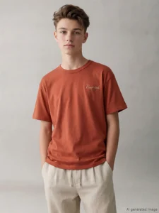 LCW Kids Brown New York Printed Boys' T-Shirt