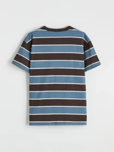 LCW Kids Brown Crew Neck Striped Boys' T-Shirt - Image 5