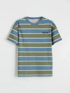 LCW Kids Indigo Crew Neck Striped Boys' T-Shirt - Image 2