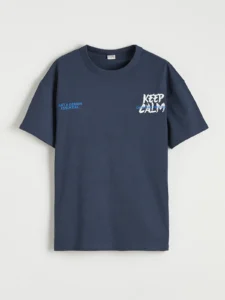 LCW Kids Navy Blue Crew Neck Boys' Printed T-Shirt - Image 4