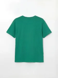 LCW Kids Green Crew Neck Pikachu Printed Boys' T-Shirt - Image 4