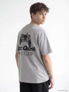 LCW Kids Gray Printed Boys' T-Shirt - Image 4