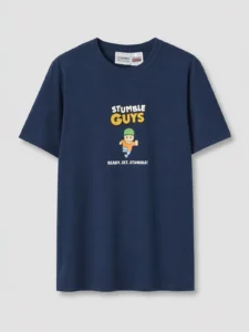 LCW Kids Navy Blue Stumble Guys Printed Boys' T-Shirt - Image 3