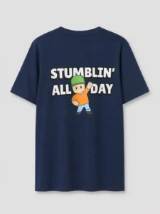 LCW Kids Navy Blue Stumble Guys Printed Boys' T-Shirt - Image 4
