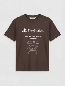 LCW Kids Brown PlayStation Printed Boys' T-Shirt - Image 3