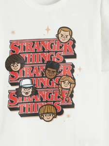 LCW Kids Ecru Crew Neck Stranger Things Printed Boys' T-Shirt - Image 5