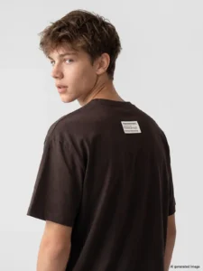 LCW Kids Brown Crew Neck Printed Boys' T-Shirt - Image 3