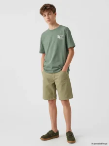 LCW Kids Green Crew Neck Printed Boys' T-Shirt - Image 2