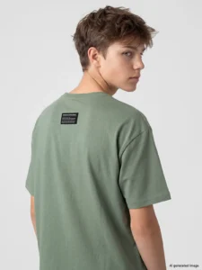 LCW Kids Green Crew Neck Printed Boys' T-Shirt - Image 3