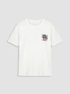 LCW Kids Ecru Crew Neck Printed Boys' T-Shirt - Image 3