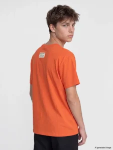 LCW Kids Orange Crew Neck Printed Boys' T-Shirt - Image 2