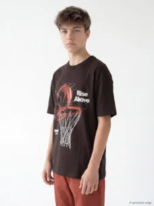 LCW Kids Brown Printed Boys' T-Shirt - Image 2