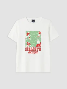 LC WAIKIKI Ecru Crew Neck Printed Boys' T-Shirt