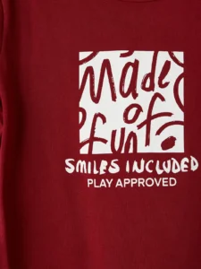 LC WAIKIKI Burgundy Crew Neck Printed Boys' T-Shirt - Image 2
