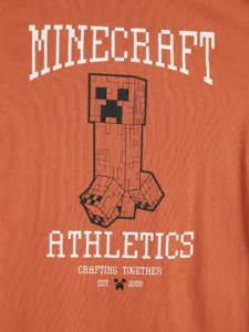 LCW Kids Orange Minecraft Printed Boys' T-Shirt - Image 5