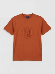 LCW Kids Orange New York Printed Boys' T-Shirt - Image 2