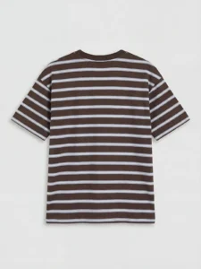 LCW Kids Brown Crew Neck Striped Boys' T-Shirt - Image 4