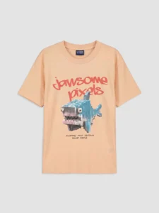 LCW Kids Pink Crew Neck Printed Boys' T-Shirt - Image 2