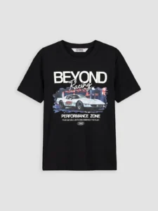 LCW Kids Black Printed Boys' T-Shirt - Image 3