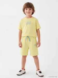 LCW Kids Green Text Printed Boys' T-Shirt - Image 2