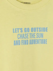 LCW Kids Green Text Printed Boys' T-Shirt - Image 5