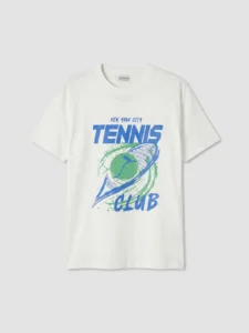 LCW Kids White Crew Neck Printed Boys' T-Shirt - Image 2