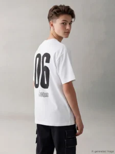LCW Kids White Crew Neck Printed Boys' T-Shirt - Image 3