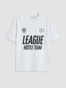 LCW Kids White Crew Neck Printed Boys' T-Shirt - Image 4