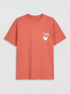 LCW Kids Red Crew Neck Printed Boys' T-Shirt