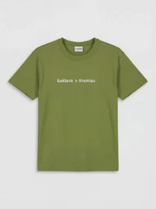 LCW Kids Green Crew Neck Text Printed Boys' T-Shirt